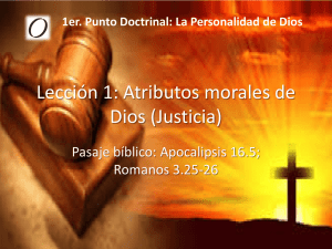 Lección 1: Atributos morales de Dios (Justicia).