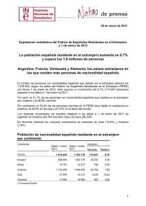 población española residente en el extranjero