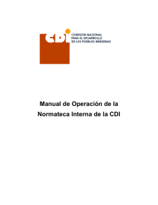 Manual de Operación de la Normateca Interna de la CDI