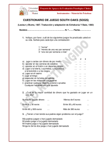 CUESTIONARIO DE JUEGO SOUTH OAKS (SOGS)