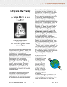 Stephen Hawking ¿Juega Dios a los Dados?