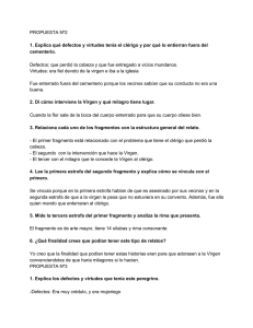 PROPUESTA Nº2 1. Explica qué defectos y virtudes tenía el clérigo