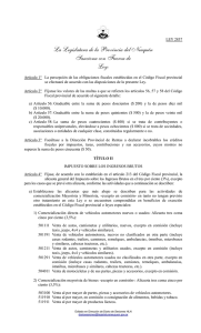 Ley Impositiva 2013 - Poder Judicial de Neuquén.