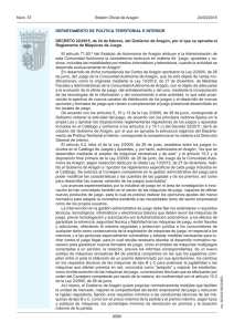 DECRETO 22/2015, de 24 de febrero, del Gobierno de Aragón, por