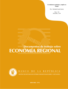 Crecimiento económico y empleo en Ibagué Por