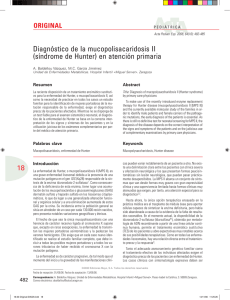 Diagnóstico de la mucopolisacaridosis II