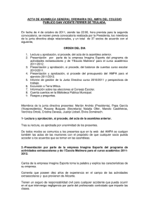 ACTA DE ASAMBLEA GENERAL ORDINARIA DEL AMPA DEL