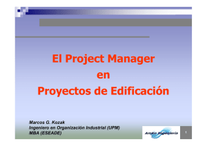 El Project Manager en Proyectos de Edificación