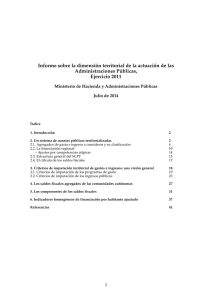 Informe del Sistema de Cuentas Públicas Territorializadas 2011