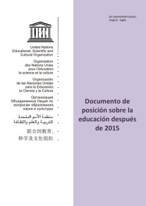 Documento de posición sobre la educación - unesdoc