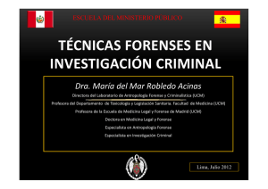 técnicas forenses en investigación criminal