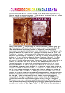 La Semana Santa de Zamora comenzó en 1898, el año del desastre