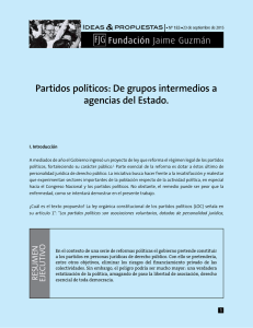 Partidos políticos: De grupos intermedios a agencias del Estado.