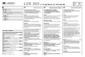 LCK 303 2 – 47 mg/L NH4-N / 2.5 – 60.0 mg/L NH4
