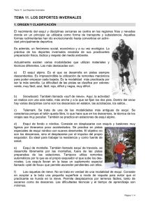 tema 11. los deportes invernales