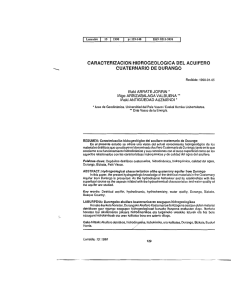 Caracterización hidrogeologica del acuifero cuaternario de