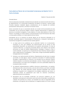 Carta abierta al Rector de la Universidad Complutense de Madrid