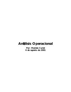 Análisis Operacional