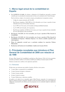 1.- Marco legal actual de la contabilidad en España 2