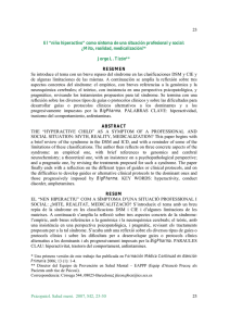 “niño hiperactivo” como síntoma de una situación profesional y