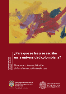 ¿Para qué se lee y se escribe en la universidad colombiana?