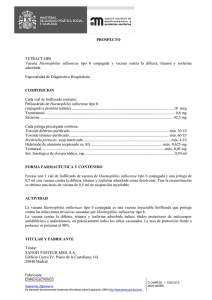 prospecto tetract-hib - Agencia Española de Medicamentos y