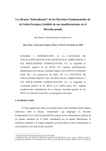 La eficacia vertical y horizontal de los Derechos Fundamentales de