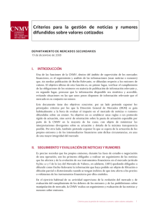 Criterios para la gestión de noticias y rumores difundidos sobre