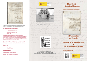 III Jornadas de Estudio El Archivo Histórico Nacional