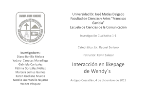Imagen Corporativa Wendys - Universidad Dr. José Matías Delgado
