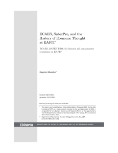 ECAES, SaberPro, and the History of Economic Thought at EAFIT*