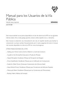 Road User Handbook - Spanish - Roads and Maritime Services