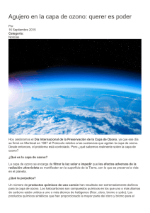Agujero en la capa de ozono: querer es poder