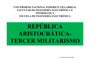 república aristocrática- tercer militarismo
