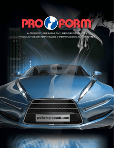 AUTOBODY REFINISH AND REPAIR PRODUCTS PRODUCTOS