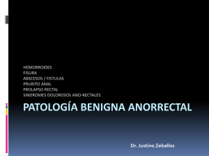 Patología benigna anorrectal