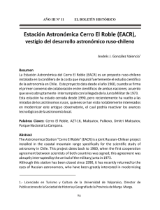 Estación Astronómica Cerro El Roble (EACR)