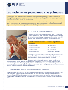 Los nacimientos prematuros y los pulmones