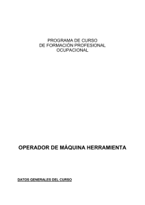 OPERADOR DE MÁQUINA HERRAMIENTA