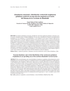 Abundancia estacional y distribución vertical del zooplancton