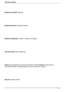 Glucosa en Sangre - Bienvenidos a Laboratorios Clínicos Echandi