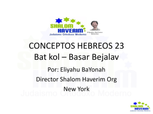 CONCEPTOS HEBREOS 23 Bat kol – Basar