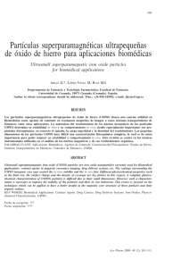 Partículas superparamagnéticas ultrapequeñas de óxido de hierro