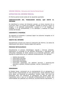 INFORME PERICIAL / Estructura del Informe Pericial Social