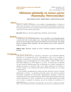 Albinismo platinado en Liomys pictus (Mammalia: Heteromyidae)