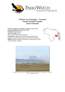 Perfil de Área Protegida – Venezuela Parque