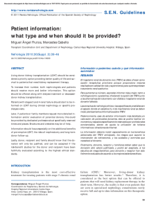 Patient information: what type and when should it be provided?