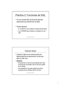 Práctica 2: Funciones de SQL