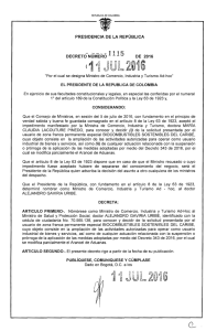 decreto 1115 del11 de julio de 2016