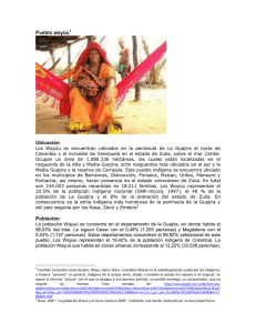 Pueblo wayúu Ubicación Población - Portal Sistema de Información